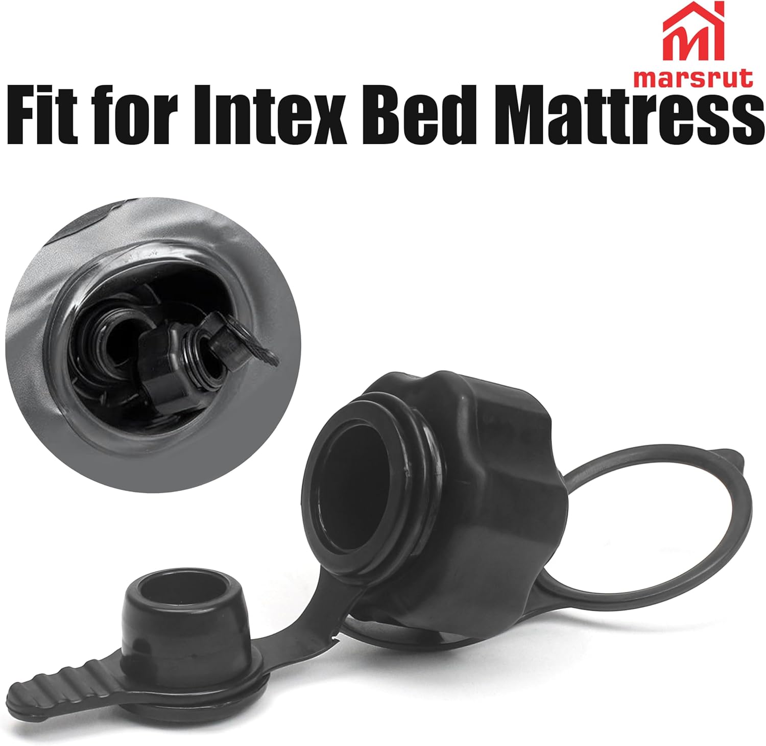Intex Air Mattress Cap Replacement - 22mm 2-in-1 Plastic Inflatable Anti-Leak Plugs
