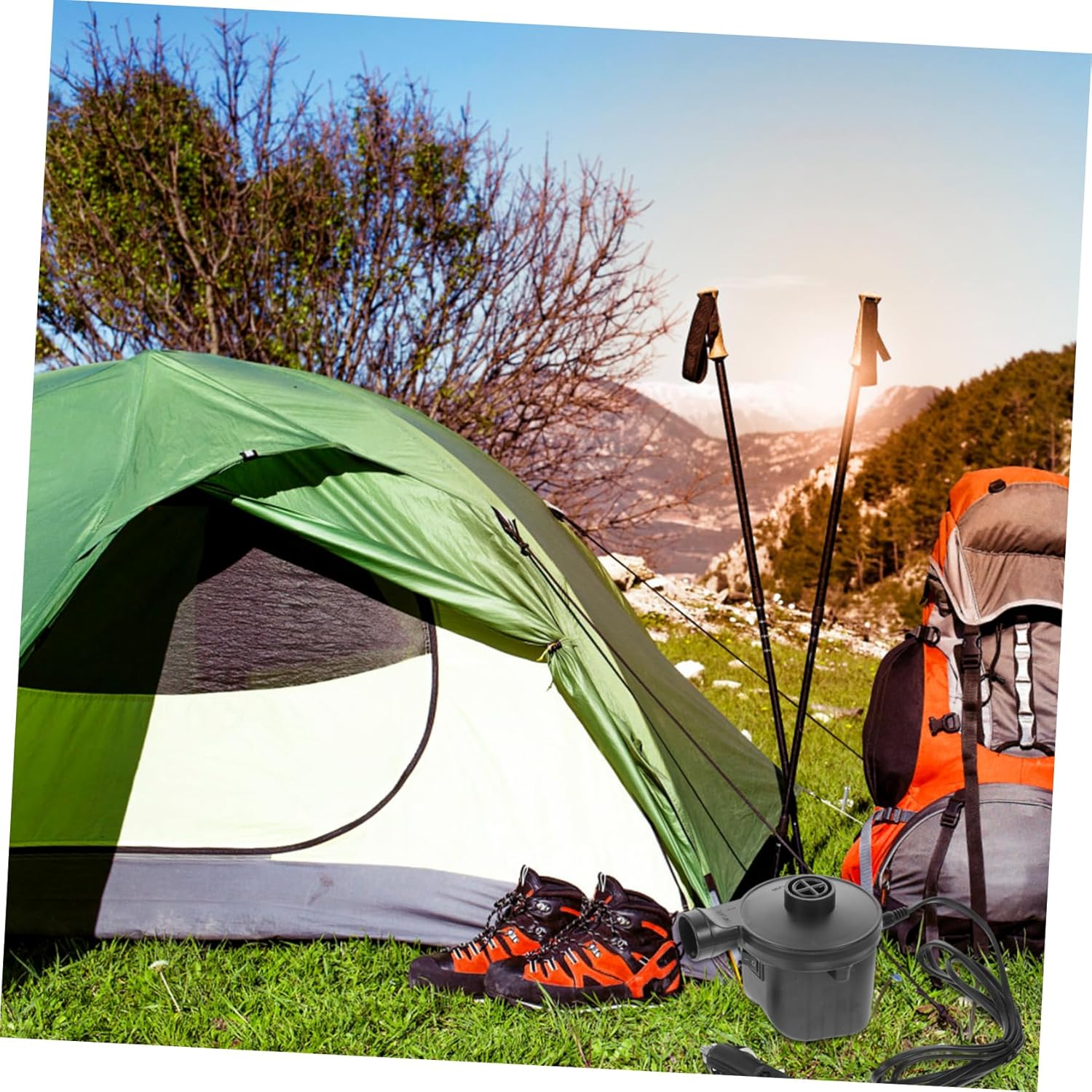 Alipis Electric Air Pump Portable Deflator for Air Mattress and Inflatable Couch