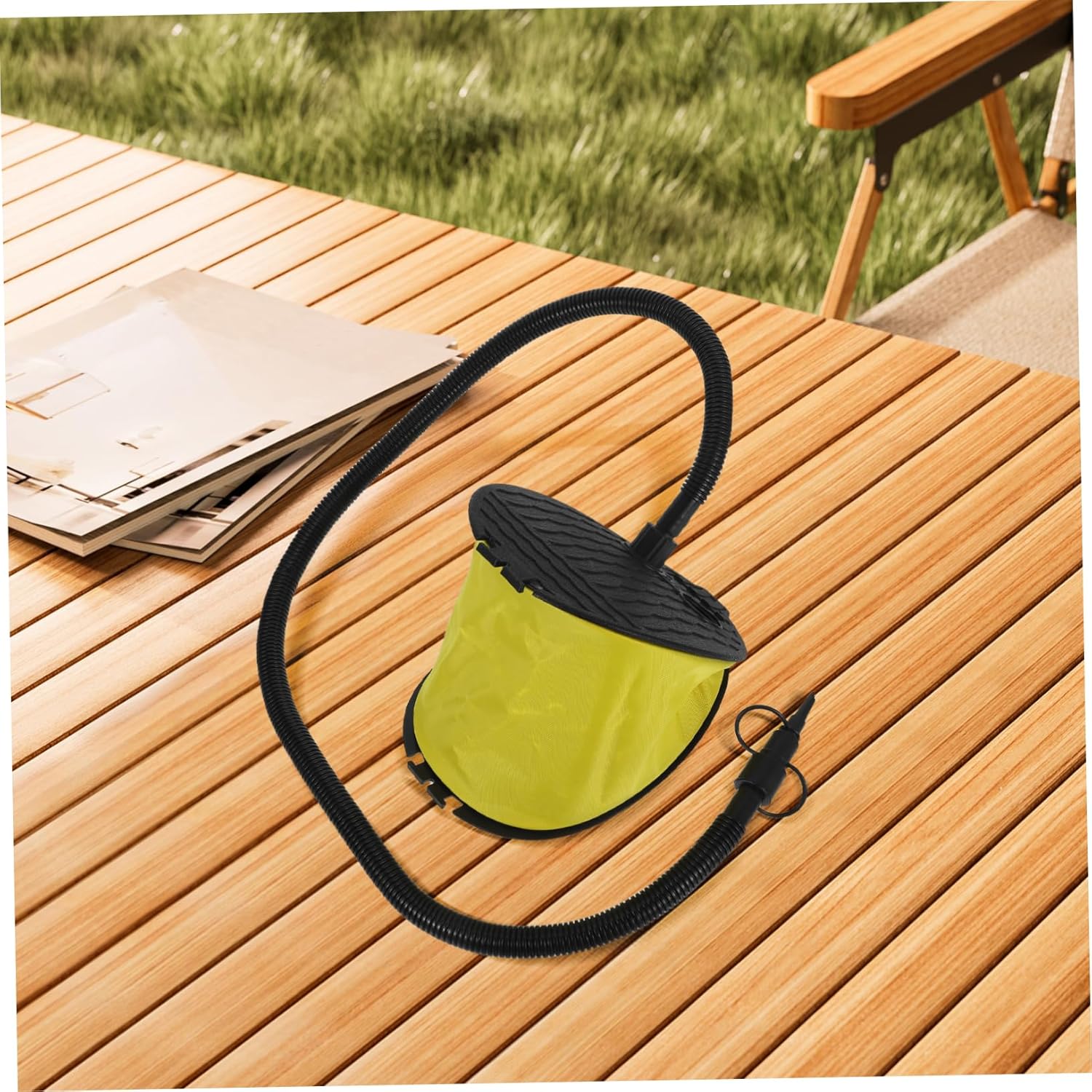 Bellow Foot Pump Inflator Collapsible Foot Air Pump for Camping Sleeping Pads Yoga Balls and Air Mattresses