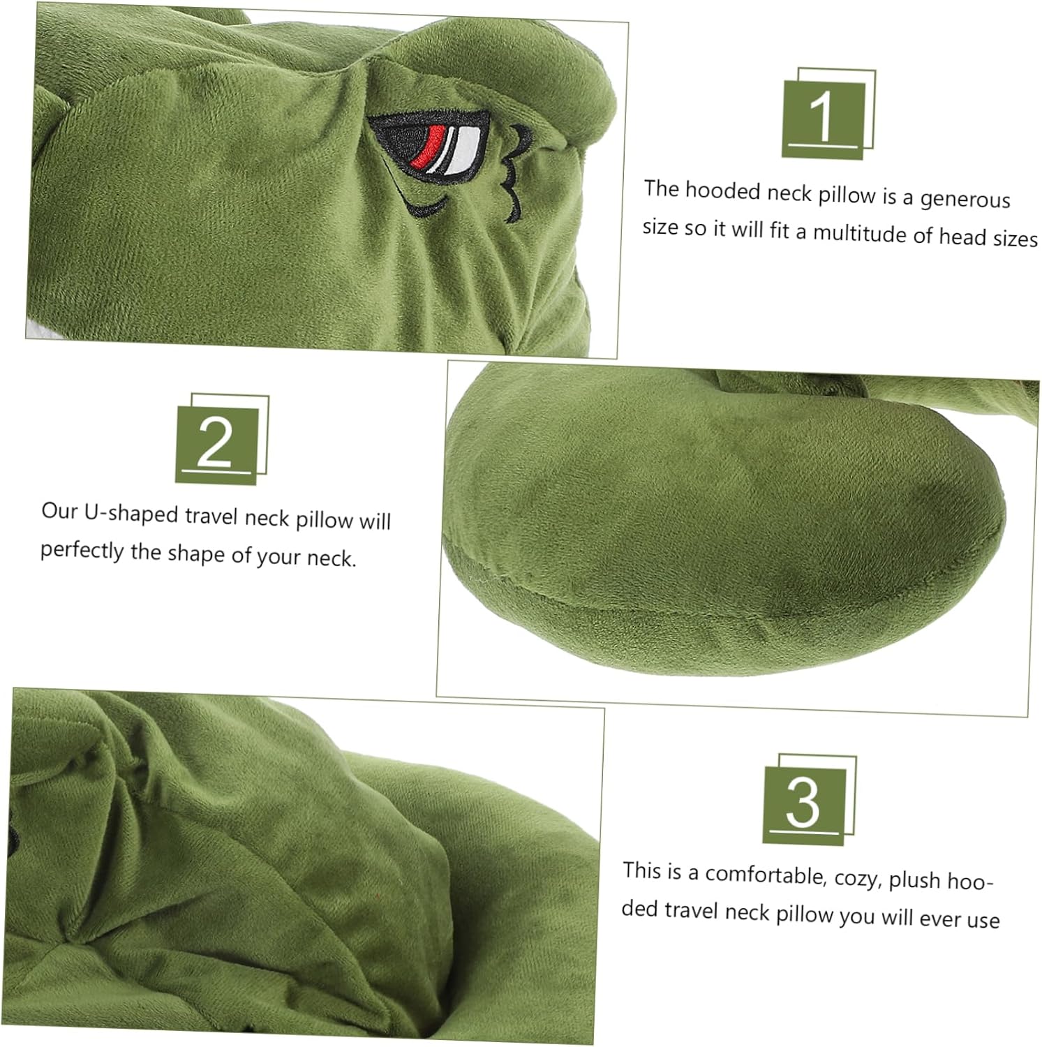 PrettyZoom Dinosaur Neck Pillow for Travel Support Your Neck While on the Go