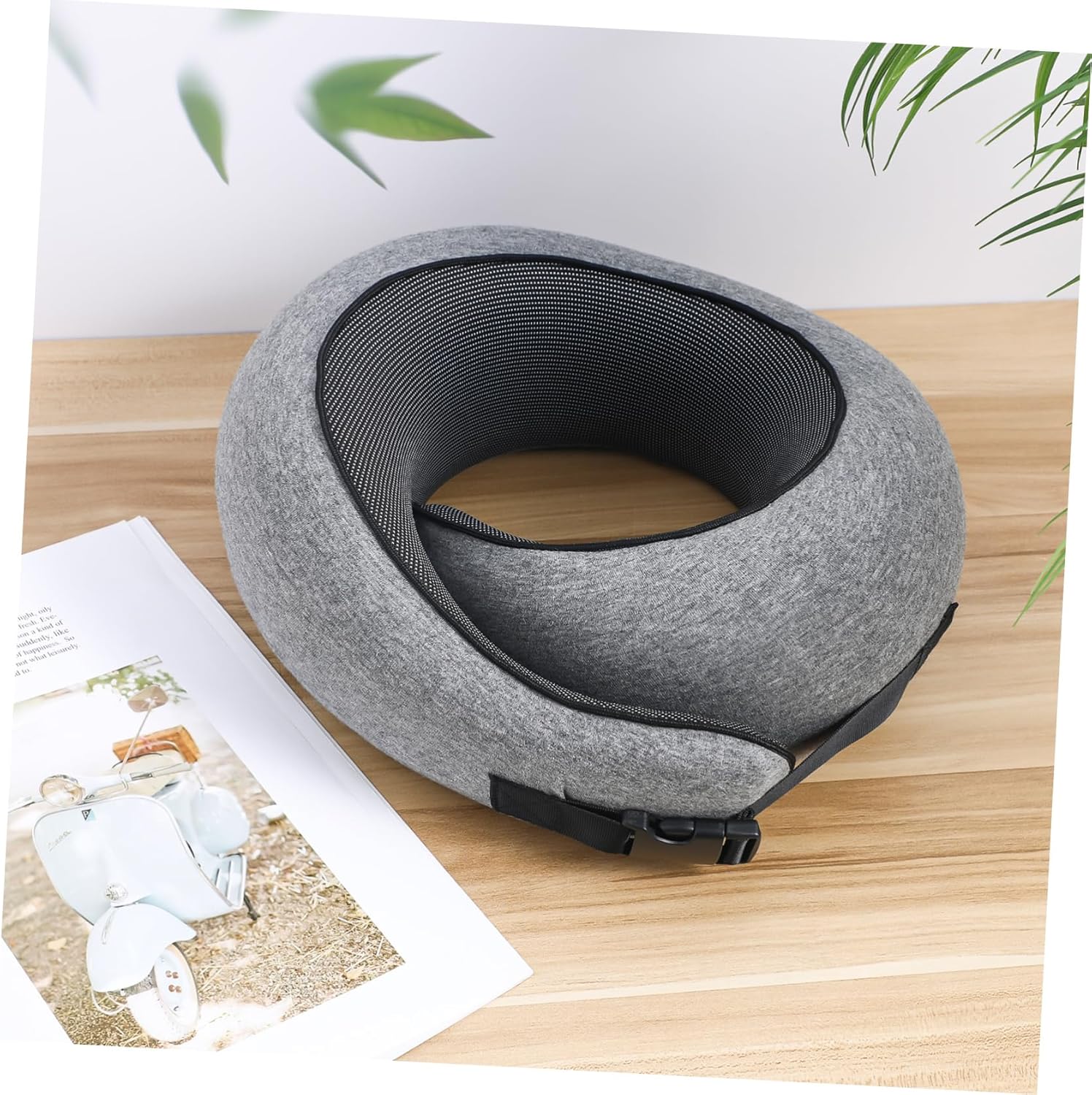 Happyyami Shaped Travel Pillow for Airplanes Cars Neck Support for Comfort on the Go