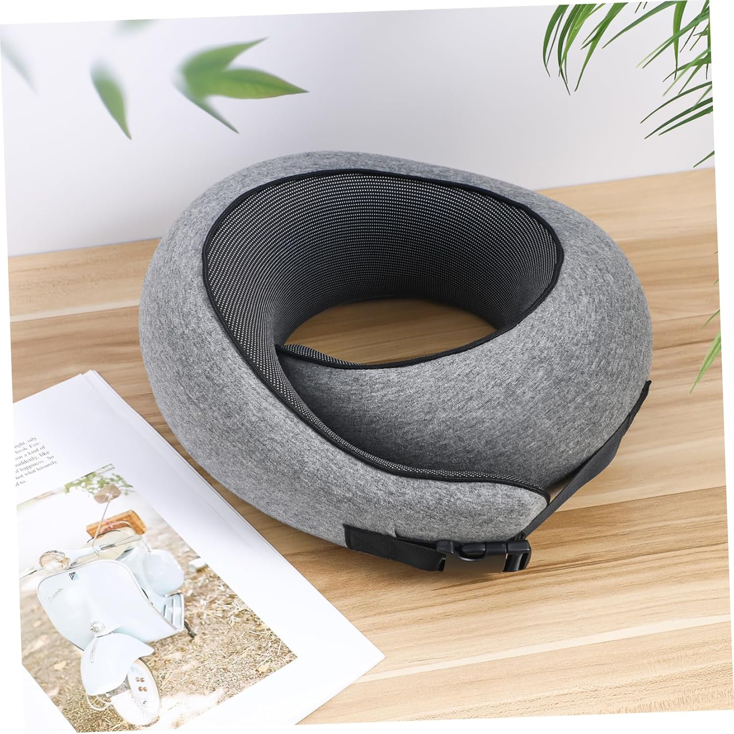 ERINGOGO Memory Foam Travel Pillow for Airplane Car Sleep Supportive Durable