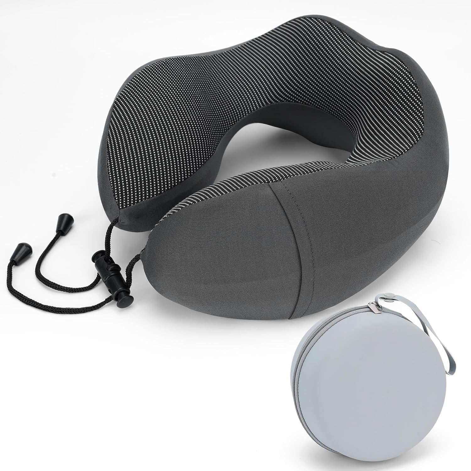 JMBNH Travel Pillow Memory Foam Neck Pillow for Airplane Car Use with Storage Box