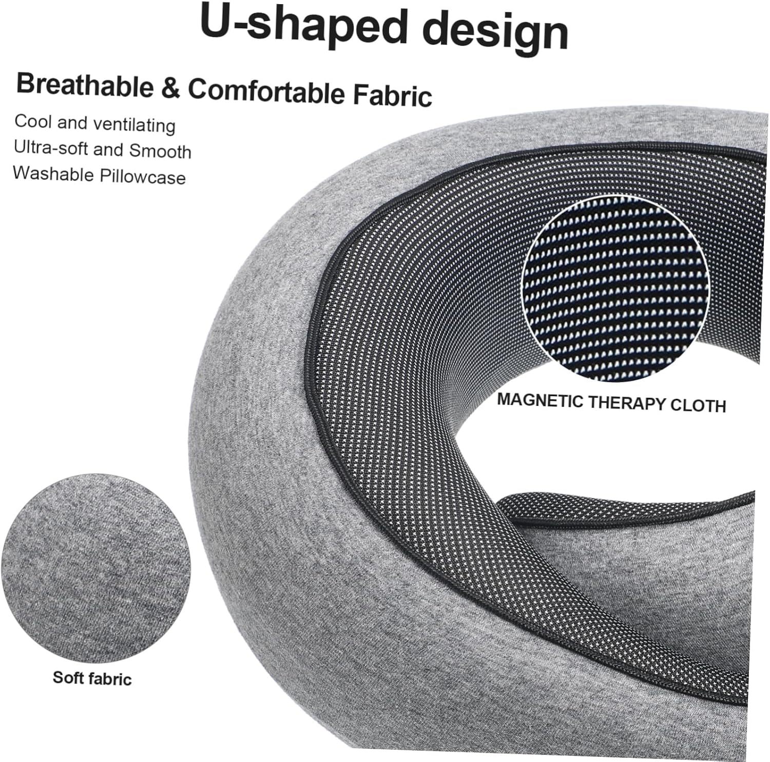 Happyyami Shaped Travel Pillow for Airplanes Cars Neck Support for Comfort on the Go