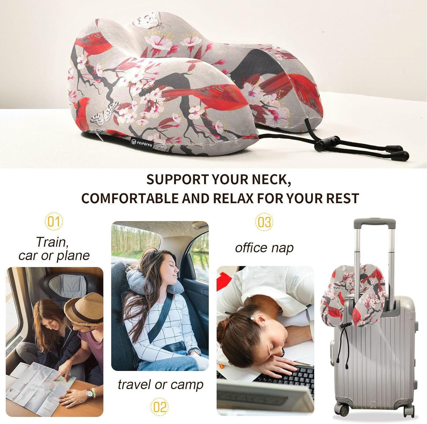 WusikdAdjustable Travel Pillow with Titanium Cover - Heat-Resistant for Professional Athletes Daily Use