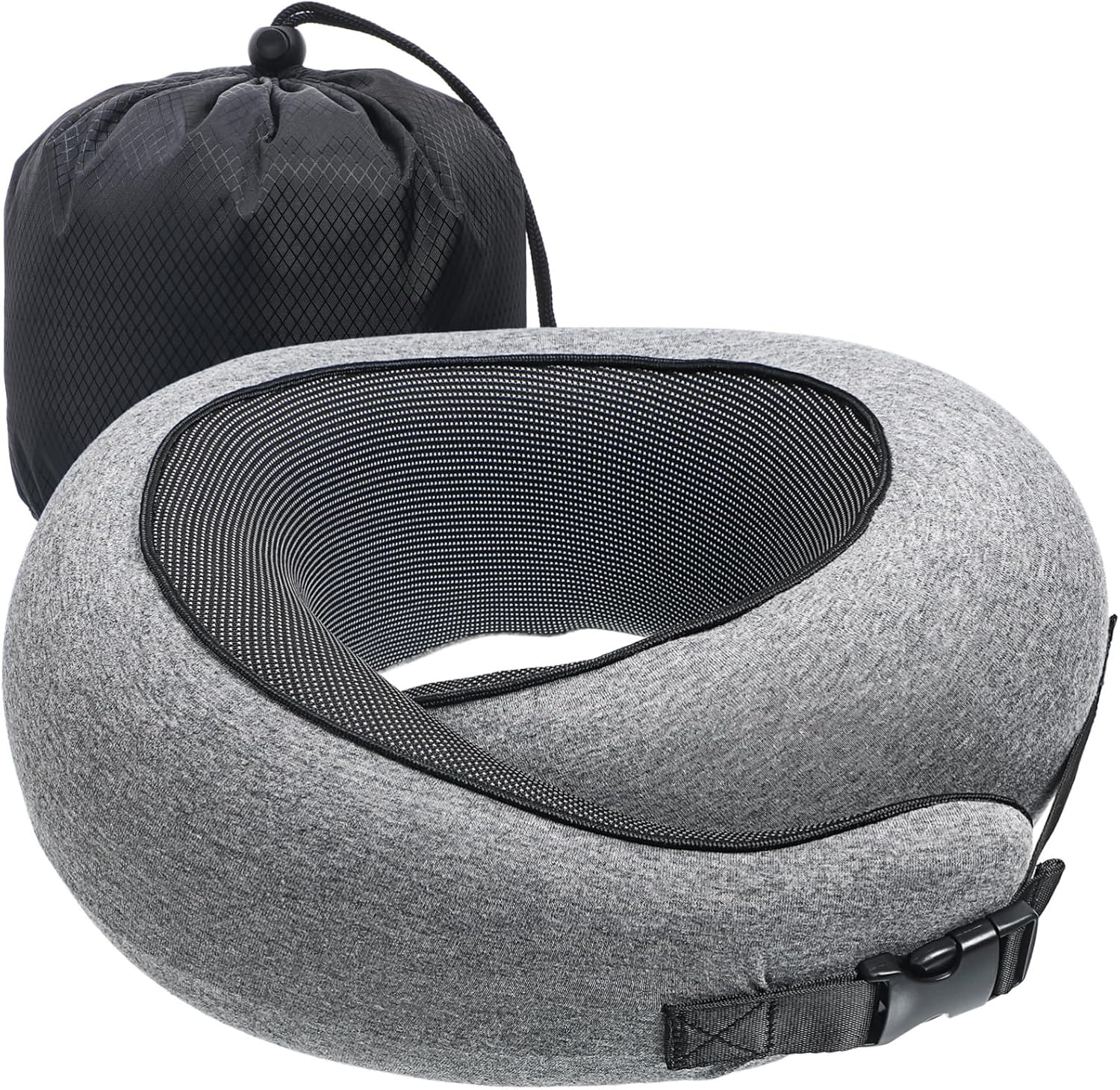 ERINGOGO Memory Foam Travel Pillow for Airplane Car Sleep Supportive Durable