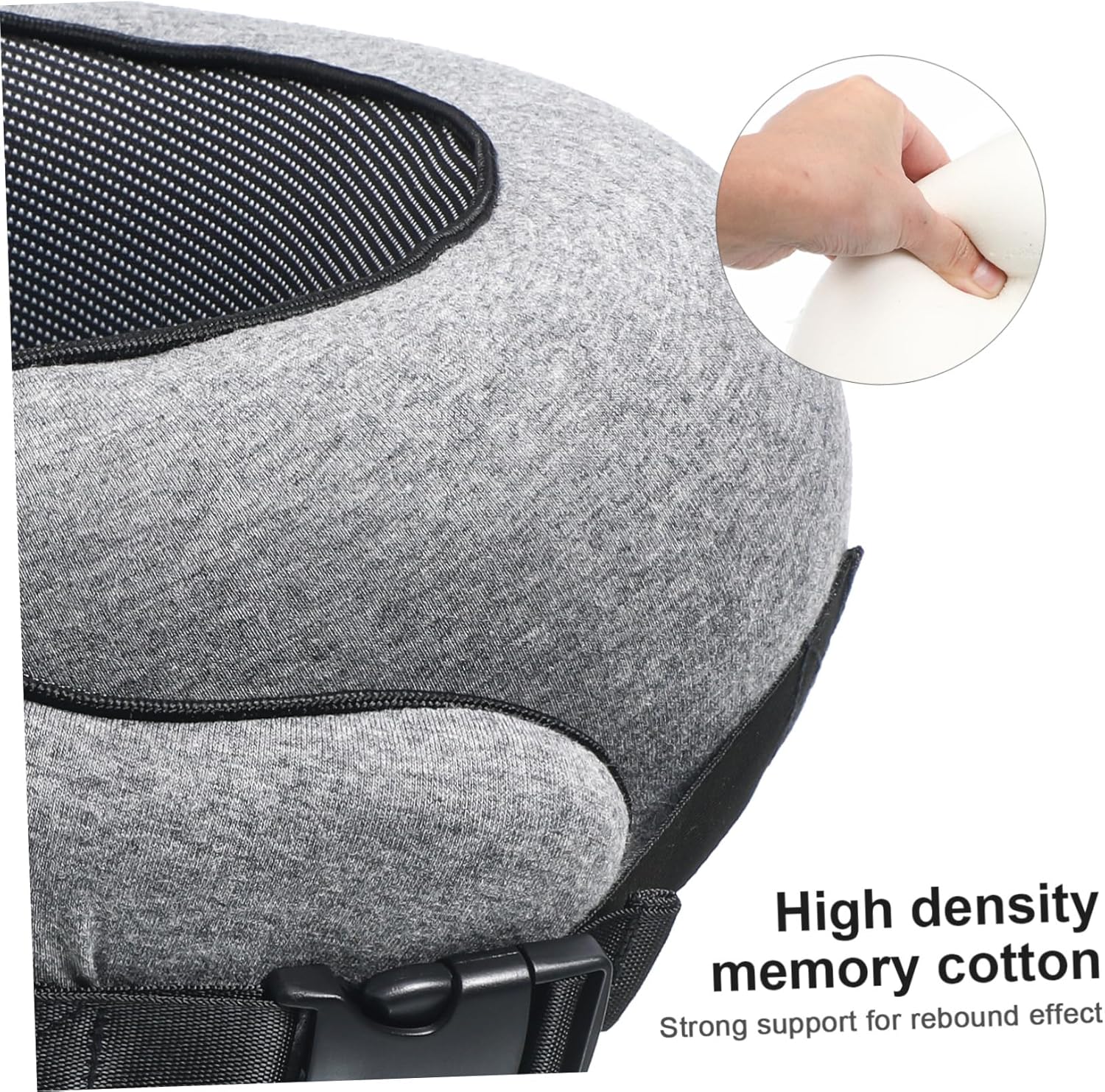 Adjustable U-Shaped Travel Pillow for Comfort Neck Support Car Airplane Use