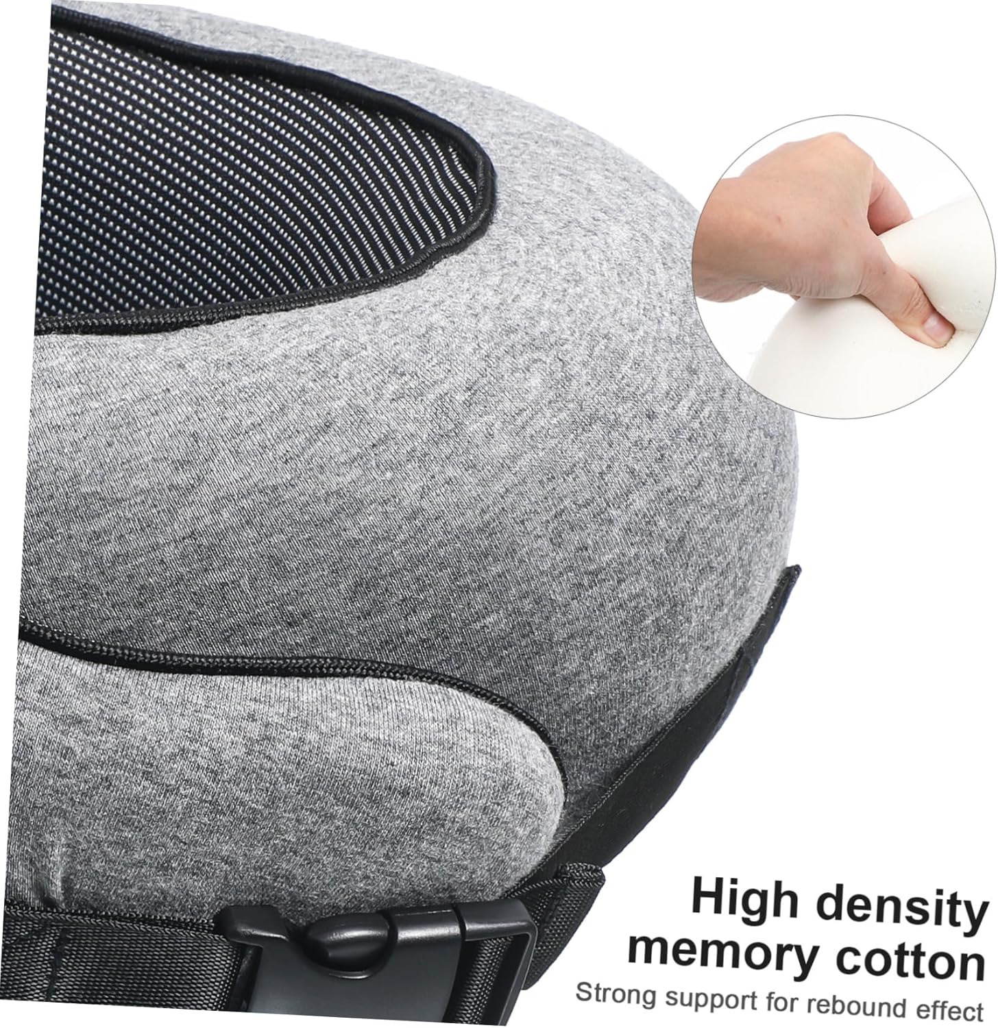 Unomor Travel Neck Support Pillow Memory Shaped for Airplane Train Car Comfort
